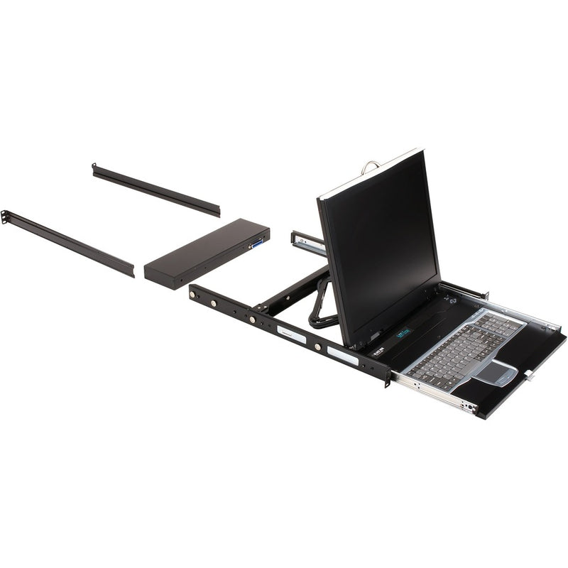 KVM LCD CONSOLE TRAY SWT 19-IN. 8PT 1RAIL DVI-D VGA PS/2 USB