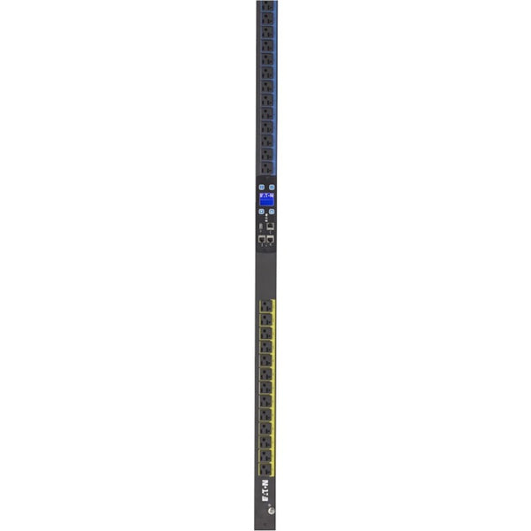 Eaton Metered Input rack PDU, 0U, L14-30P input, 5.76 kW max, 120/240V, 24A, 10 ft cord, Split-phase, Outlets: (24) 5-20R