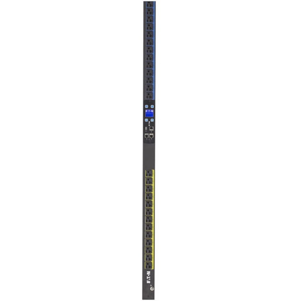 Eaton Metered Input rack PDU, 0U, L21-30P input, 8.64 kW max, 120/208V, 24A, 10 ft cord, Three-phase, Outlets: (24) 5-20R Eaton Corporation