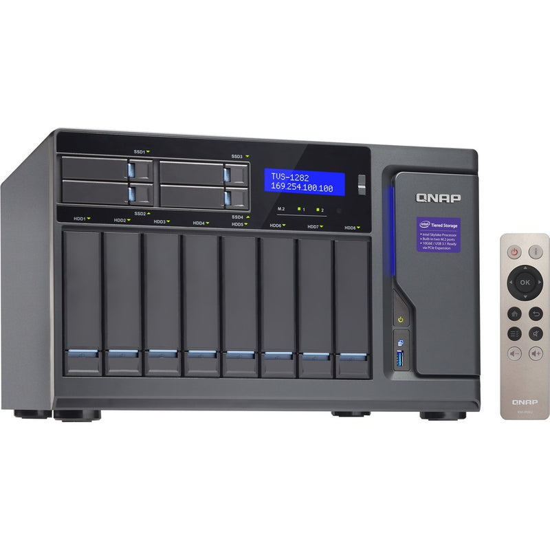 QNAP HIGH PERFORMANCE 12 BAY (8+4) NAS/ISCSI IP-SAN.10G-READY,8X 3.5IN HDD,4X 2.