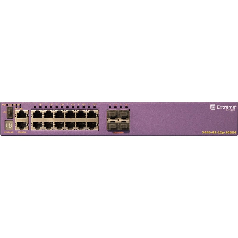 Extreme Networks ExtremeSwitching X440-G2-12p-10GE4 Ethernet Switch