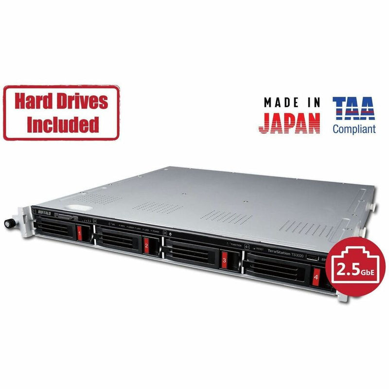 BUFFALO TeraStation 3420 4-Bay SMB 16TB (4x4TB) Rackmount NAS Storage w/ Hard Drives Included Buffalo Americas, Inc