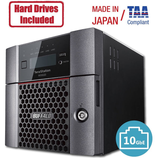 BUFFALO TeraStation WS5220 2-Bay Desktop Windows Server IoT 2019 NAS 8TB Hard Drives Included Buffalo Americas, Inc