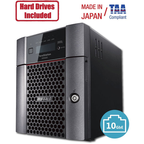 BUFFALO TeraStation WS5420 4-Bay Desktop Windows Server IoT 2019 NAS 8TB Hard Drives Included Buffalo Americas, Inc