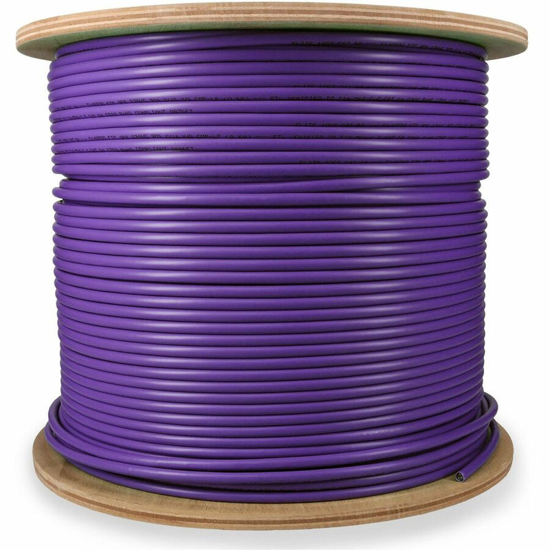 ADDON 1000FT PURPLE CAT6A STP PLENUM SNAGLESS COPPER PATCH CABLE