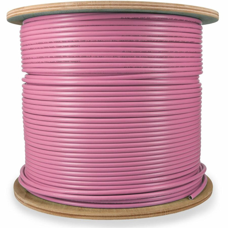 ADDON 1000FT PINK CAT6A STP PLENUM SNAGLESS COPPER PATCH CABLE