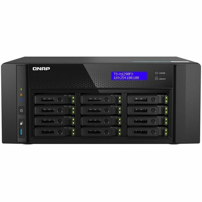 QNAP 12-BAY ALL-FLASH DESKTOP NAS, AMD EPYC 7302P (UP TO 3.2GHZ), 12 X 2.5 U.2 N