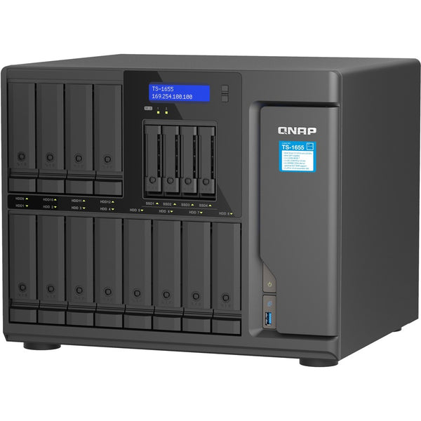 QNAP TS-1655 16-BAY HIGH-PERFORMANCE DESKTOP NAS, INTEL ATOM C5125 8C/8T 2.8GHZ