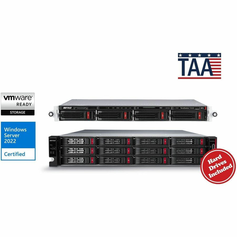 BUFFALO TeraStation 5420 4-Bay 64TB (4x16TB) Business Rackmount NAS Storage Hard Drives Included Buffalo Americas, Inc