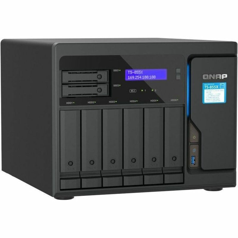 QNAP DESKTOP 8-BAY NAS/ISCSI IP-SAN, INTEL ATOM C5125 PROCESSOR, 8 GB DDR4 RAM,