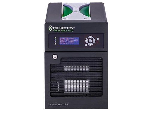 Ciphertex, Llc 60Tb Securenas Cx-80Kssd. Portable, Ruggedized 8 Bay Nas With 8 Hot Swappable 2.