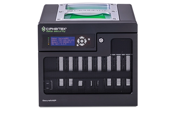 Ciphertex, Llc 128Tb Securenas Cx-80Khd-X. Portable, Ruggedized 8 Bay Nas With 8 Hot Swappable