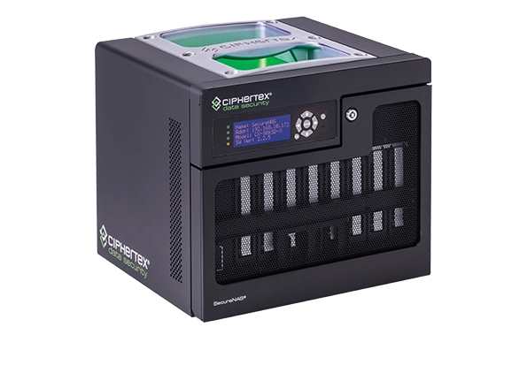 Ciphertex, Llc 120Tb Securenas Cx-80Kssd-X. Portable, Ruggedized 8 Bay Nas With 8 Hot Swappable